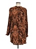 Nicole Miller 100% Viscose Paisley Brown Long Sleeve Blouse Size 8 - photo 1