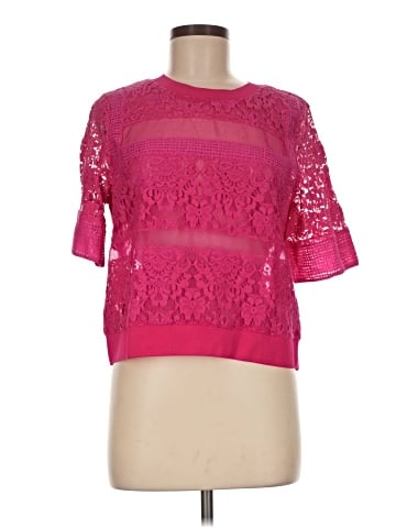 Rebecca Taylor Short Sleeve Silk Top (view 1)