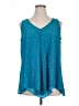 Worthington 100% Polyester Teal Tank Top Size 1X - photo 1