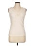 August Silk Ivory Sleeveless Top Size L - photo 1