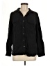 Babaton 100% Tencel Lyocell Black Long Sleeve Button-Down Shirt Size M - photo 1