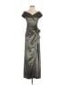 Xscape Metallic Gray Cocktail Dress Size 4 - photo 1