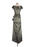 Xscape Metallic Gray Cocktail Dress Size 4 - photo 2