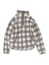 Assorted Brands 100% Polyester Checkered-gingham Gray Turtleneck Sweater Size 10 - photo 1