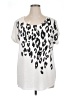 Apt. 9 Animal Print Silver Short Sleeve T-Shirt Size 1X - photo 1