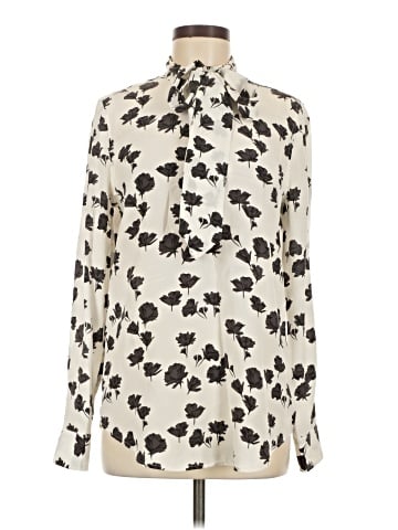Equipment Long Sleeve Silk Top (view 1)