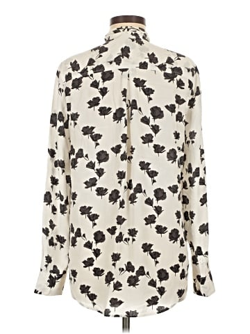 Equipment Long Sleeve Silk Top (view 2)