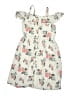 Justice 100% Polyester Floral Ivory Dress Size 10 - photo 1