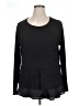 IMAN Black Long Sleeve Blouse Size 1X - photo 1