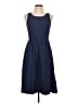J.Crew 100% Rayon Solid Blue Casual Dress Size 12 - photo 1