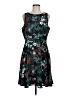 Elle 100% Polyester Floral Teal Cocktail Dress Size M - photo 1