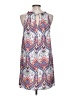 Auditions Print Blue Casual Dress Size L - photo 2