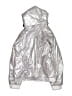 Tommy Hilfiger 100% Nylon Metallic Silver Jacket Size 12 - 14 - photo 2