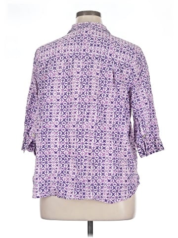 Catherines 3/4 Sleeve Button-Down Shirt (view 2)