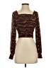 Versona 100% Polyester Brown Long Sleeve Blouse Size S - photo 1