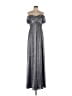 Rene Ruiz Collection 100% Polyester Metallic Silver Cocktail Dress Size 12 - photo 1