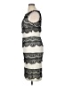 Sangria 100% Polyester Stripes Black Gray Cocktail Dress Size 14 - photo 5