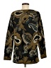 Lafayette 148 New York 100% Wool Paisley Multi Color Gold Wool Pullover Sweater Size M - photo 2
