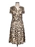 Studio West Animal Print Brown Casual Dress Size L - photo 1