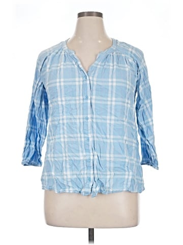 St. John's Bay 3/4 Sleeve Button-Down Shirt (view 1)