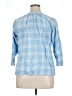 St. John's Bay Blue 3/4 Sleeve Button-Down Shirt Size XL - photo 2