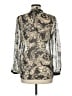 Banana Republic 100% Polyester Silver Long Sleeve Blouse Size M - photo 2