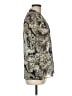 Banana Republic 100% Polyester Silver Long Sleeve Blouse Size M - photo 4