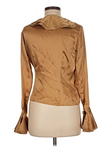 Folio Saks Fifth Avenue Long Sleeve Silk Top (view 2)