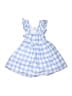 Max Studio 100% Cotton Checkered-gingham Blue Dress Size 6 - photo 2