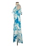 Halston Tie-dye Blue Cocktail Dress Size 2 - photo 5