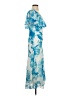 Halston Tie-dye Blue Cocktail Dress Size 2 - photo 4