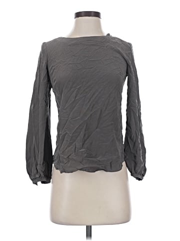 Amanda Uprichard Long Sleeve Silk Top (view 1)