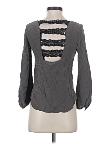 Amanda Uprichard Long Sleeve Silk Top (view 2)