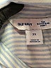 Old Navy 100% Cotton Stripes Blue 3/4 Sleeve Button-Down Shirt Size 2X - photo 7
