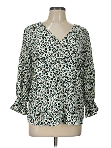 Amour Vert 3/4 Sleeve Silk Top (view 1)