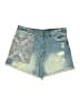 Easel 100% Cotton Graphic Blue Denim Shorts Size M - photo 1