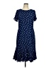 Talbots Print Blue Casual Dress Size 14 - photo 1