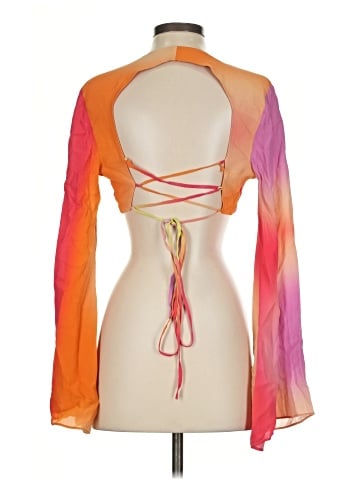 Nicole Miller Long Sleeve Silk Top (view 2)