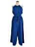 Halston Solid Blue Jumpsuit Size 14 - photo 1