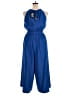 Halston Solid Blue Jumpsuit Size 14 - photo 2
