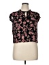 Rose + Olive 100% Rayon Black Short Sleeve Blouse Size XL - photo 1