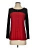 Claudia Richard Color Block Red Long Sleeve Blouse Size S - photo 1