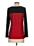 Claudia Richard Color Block Red Long Sleeve Blouse Size S - photo 2