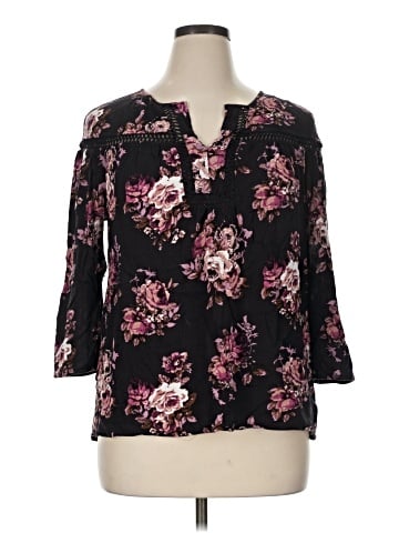 Pale Sky 3/4 Sleeve Blouse (view 1)