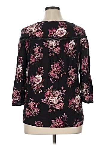 Pale Sky 3/4 Sleeve Blouse (view 2)