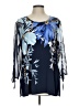JM Collection Blue 3/4 Sleeve T-Shirt Size L - photo 1