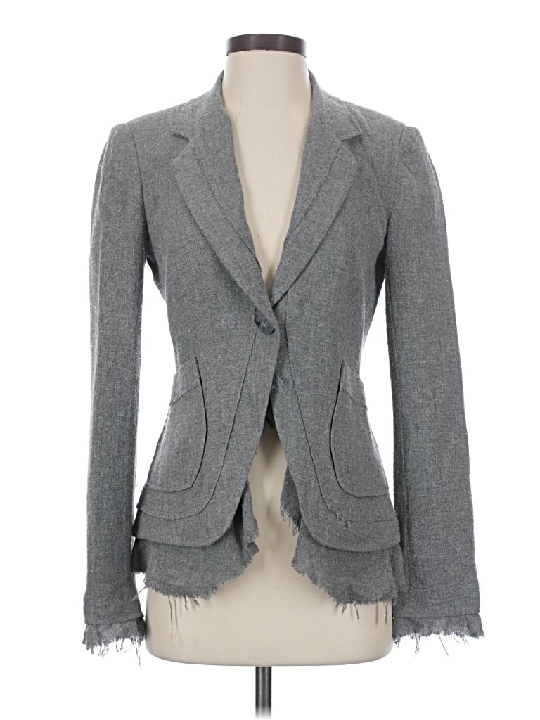 Pre-owned Elizabeth And James Blazer Jacket In Gray