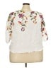 Kindred 100% Polyester Floral Ivory 3/4 Sleeve Blouse Size 2X - photo 1
