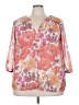 Avenue 100% Polyester Pink 3/4 Sleeve Blouse Size 22 Plus - photo 1