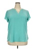 Maurices 100% Polyester Teal Short Sleeve Top Size XXL - photo 1